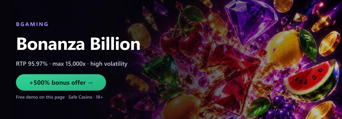 Bonanza Billion by BGaming — RTP 95.97%, play the free demo or for real