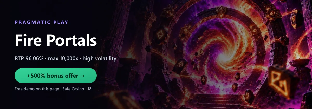 Fire Portals by Pragmatic Play — RTP 96.06%, play the free demo or for real