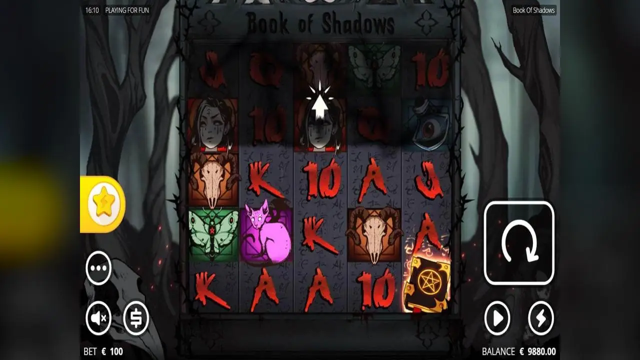 Book of Shadows by Nolimit City — game screen