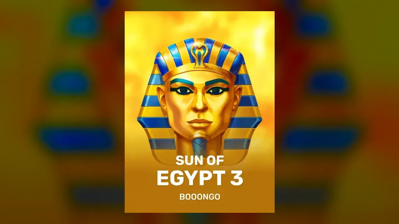 Sun of Egypt 3 cover art by 3 Oaks Gaming, as the game appears in a casino lobby